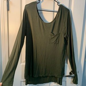 Dark green long sleeve top